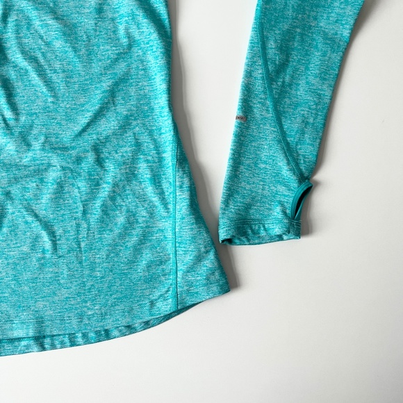 Nike Running 1/4 Zip Dri-Fit Long Sleeve Mock Neck Baselayer  Blue Small - Picture 2 of 7